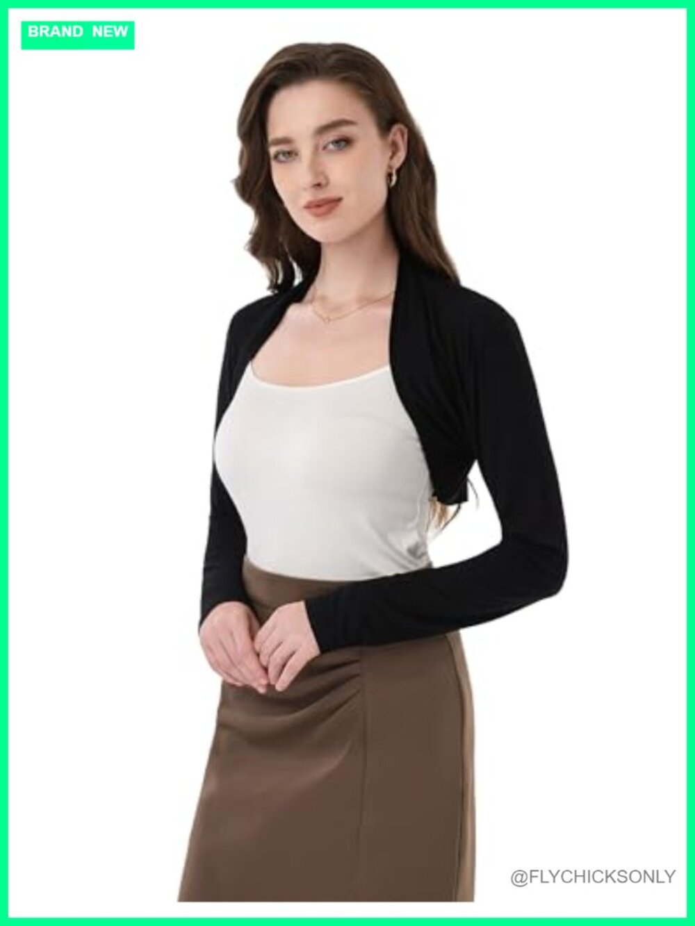 Ruched Long Sleeve Bolero Shrug Cropped Open Front Cardigan Jacket